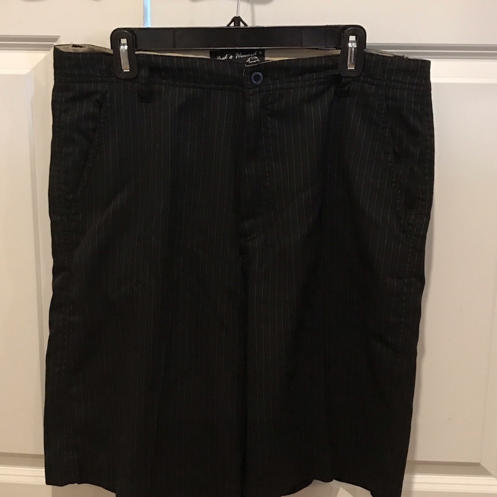 Classic Black Pinstripe Men's Shorts